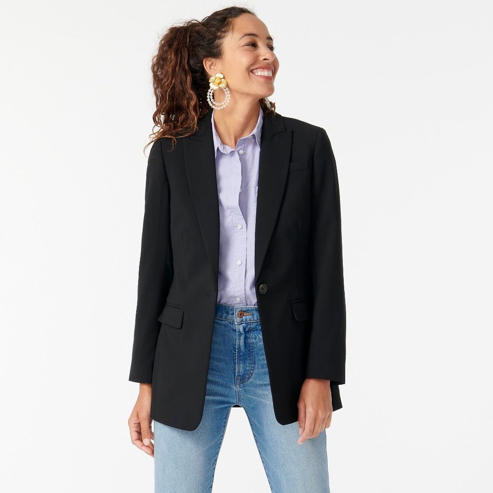 J.Crew Long Parke blazer in Italian stretch wool